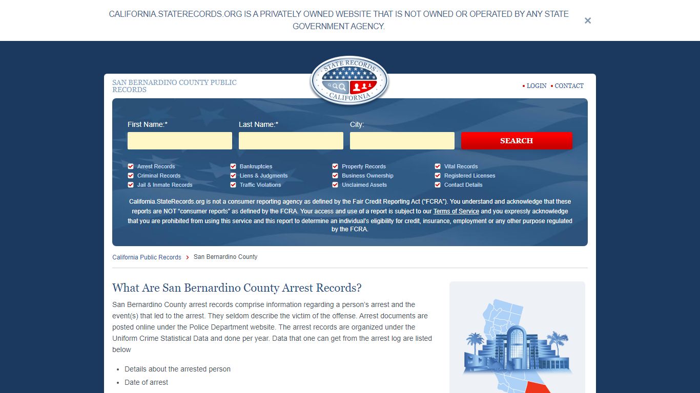 SAN BERNARDINO COUNTY PUBLIC RECORDS